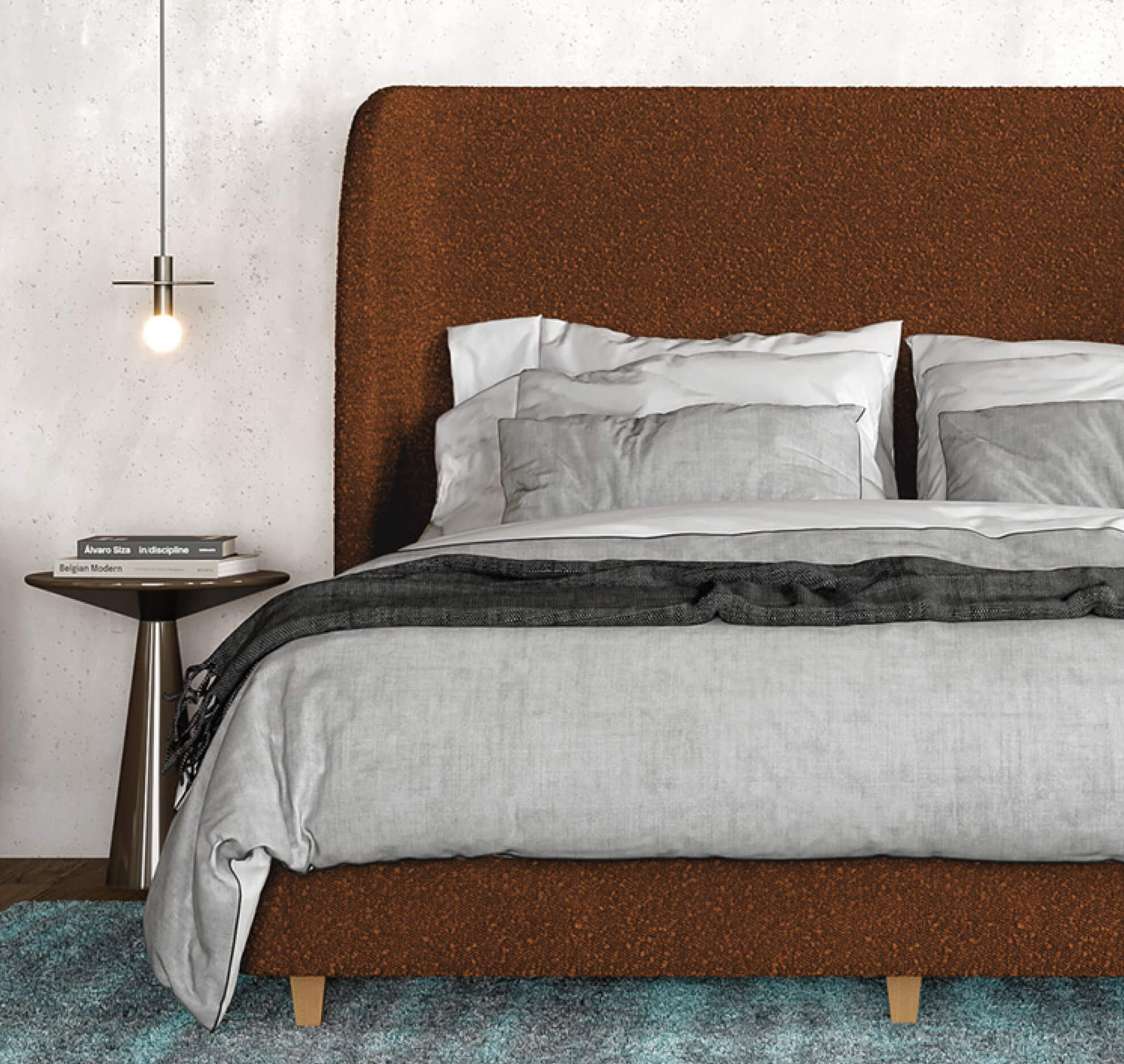 Example bedroom suite with earthy tones